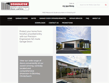 Tablet Screenshot of garagedoorcentre.co.nz